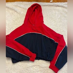H&M Divided Cropped Hoodie w/ Waist Drawstring